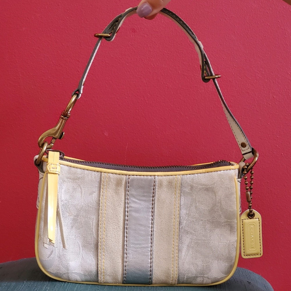Coach Metallic Signature Logo Bag